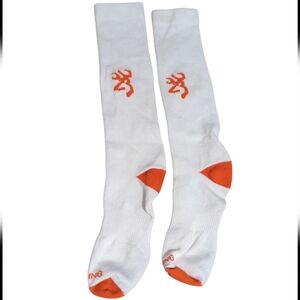 White and Orange Hiking Socks